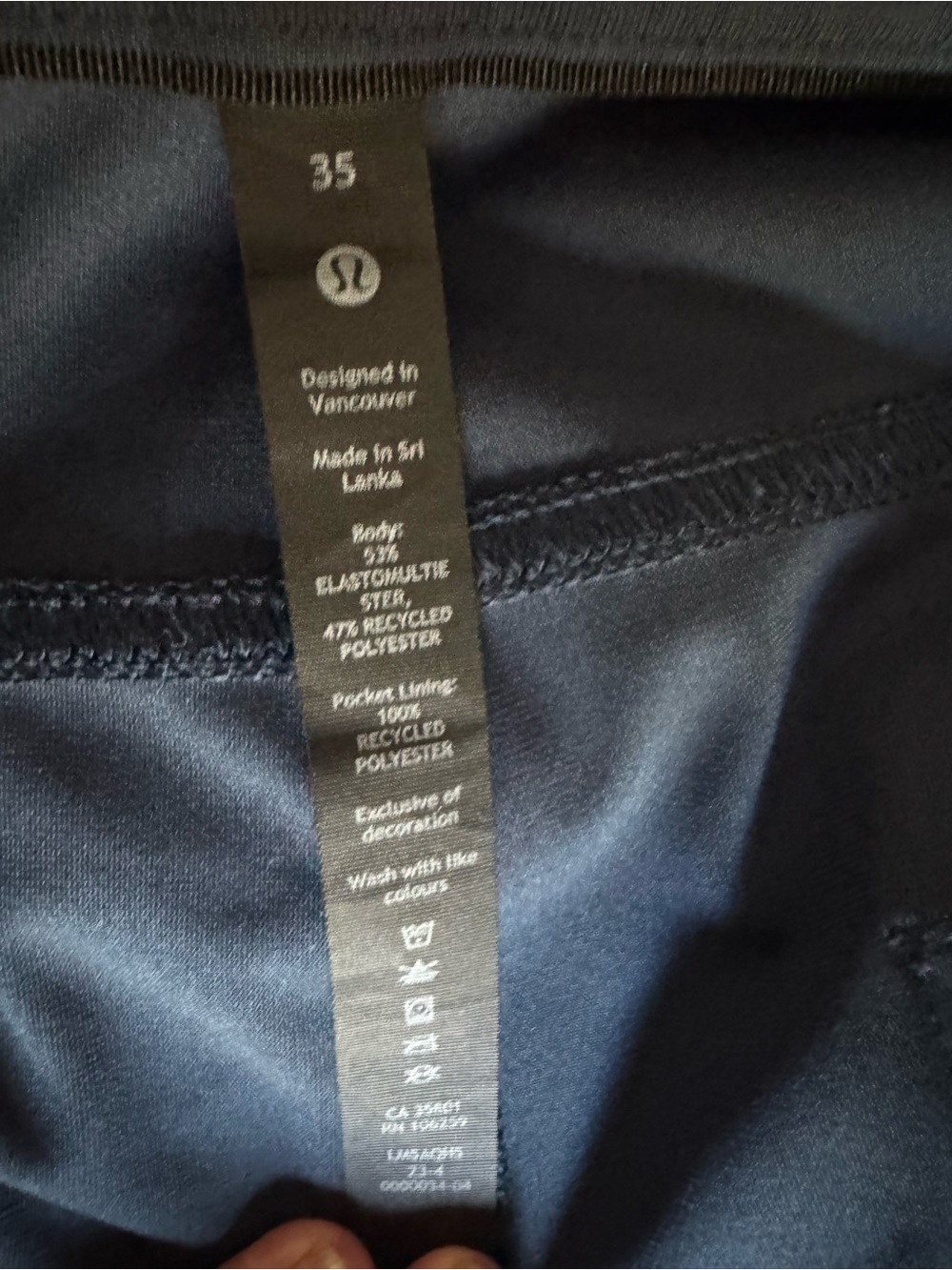 Lululemon 5-Pocket Versatile Blue Trousers Men's Size 35 Traditional Straight - Picture 8 of 8